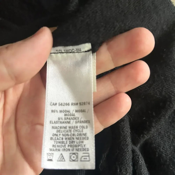 7 For All Mankind Black Cardigan Sweater Women's Large‎ - Picture 4 of 5